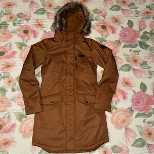 Women's Suttle Mountain Long Insulated Jacket Camel Brown Style #: 1799751